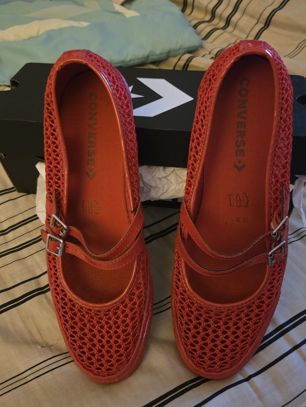 Red Converse Mary Janes